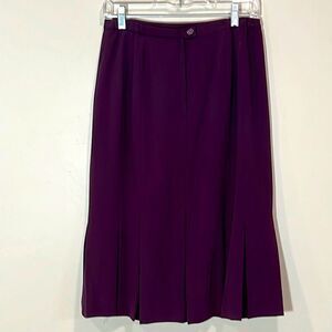Beautiful Purple Pleated Skirt By KORET. Size 10 Petite.